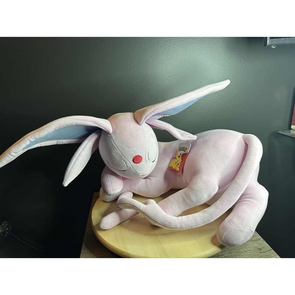 Pokemon Sleeping Espeon Plush 18" Jazwares NEW w/ Tags Eeveelution 2026